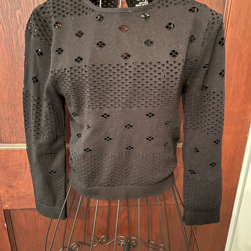 FP Movement intimately Black Textured Layering Top NWOT